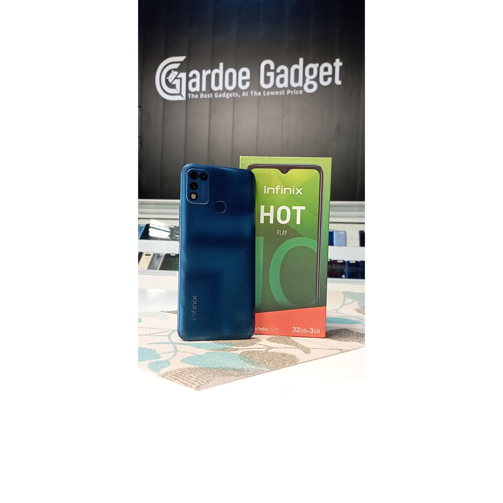 HP INFINIX HOT 10 PLAY Blue [3/32GB] Fullset Second mulus