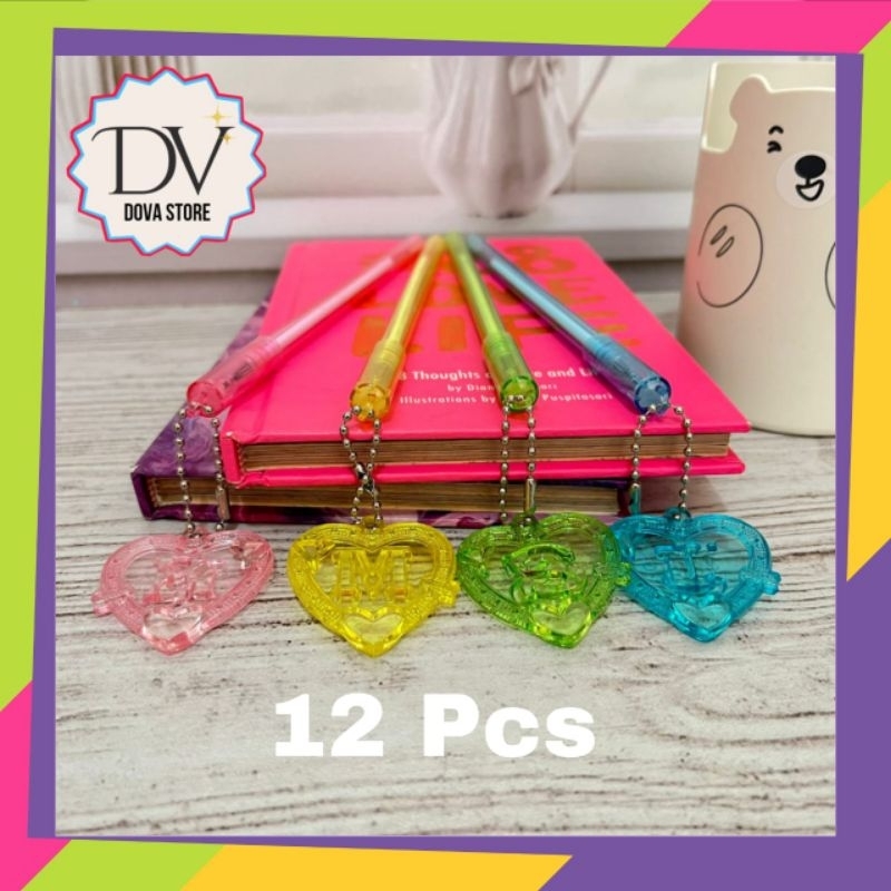 

SELUSIN PULPEN GANTUNGAN LOVE HURUF PEN LOVE ISI 12 PCSWARNA WARNI ALAT TULIS LUCU