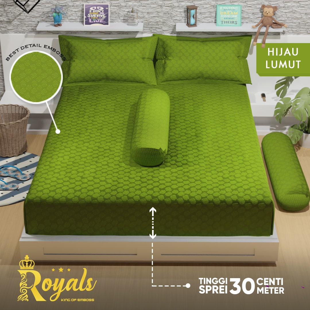 Sprei Royals Monalisa Ukuran 180x200 Tinggi 30cm Aneka Warna Seprai Kasur King Bed Berkualitas Harga Murah