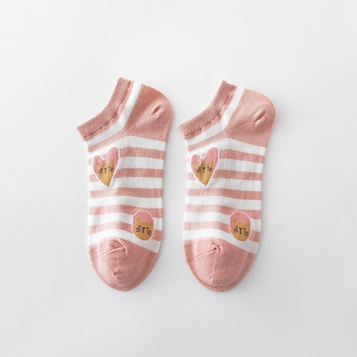 KAOS KAKI KOREA MOTIF PEACH PINK SEMATA KAKI