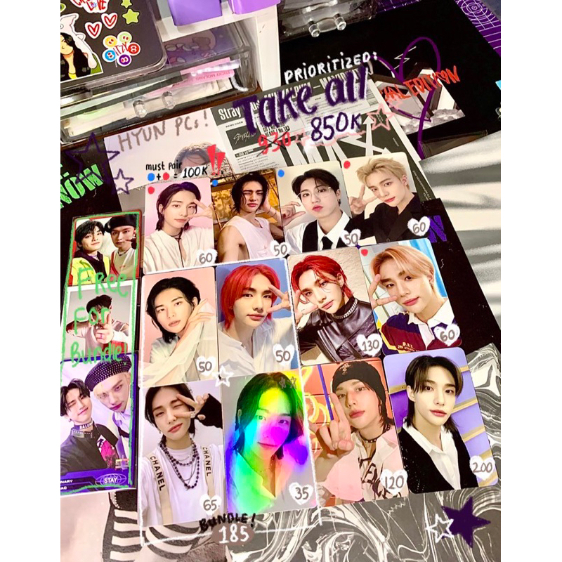 HYUNJIN PHOTOCARDS STRAY KIDS pc maxident han hyun naci nacific r2 r3 r5 r18 r19 r11 appmus apple mu