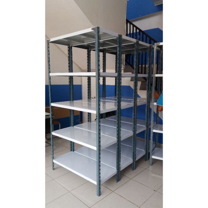 rak besi siku 5 susun serbaguna / rak toko / rak gudang