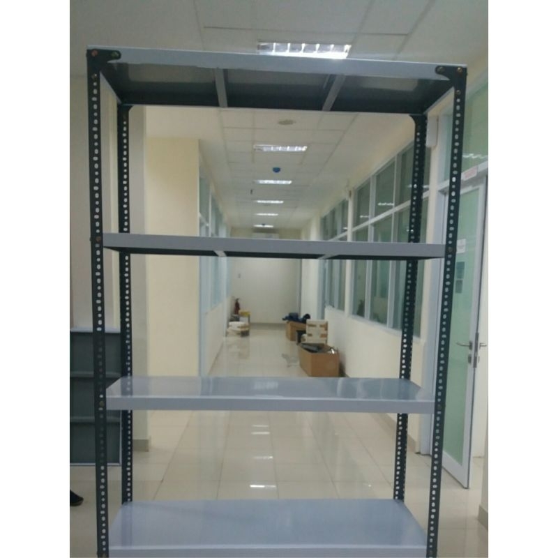 rak besi siku 4 susun serbaguna / rak toko / rak gudang