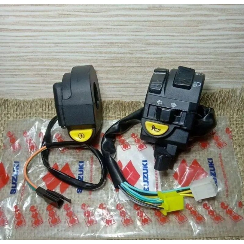 SAKLAR SET KIRI KANAN SUZUKI SATRIA FU 150 / SAKLAR KANAN TOMBOL STATER  SATRIA FU /SAKLAR KIRI TOMB