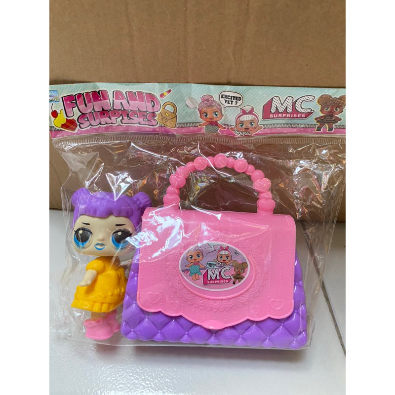 mainan tas boneka lol