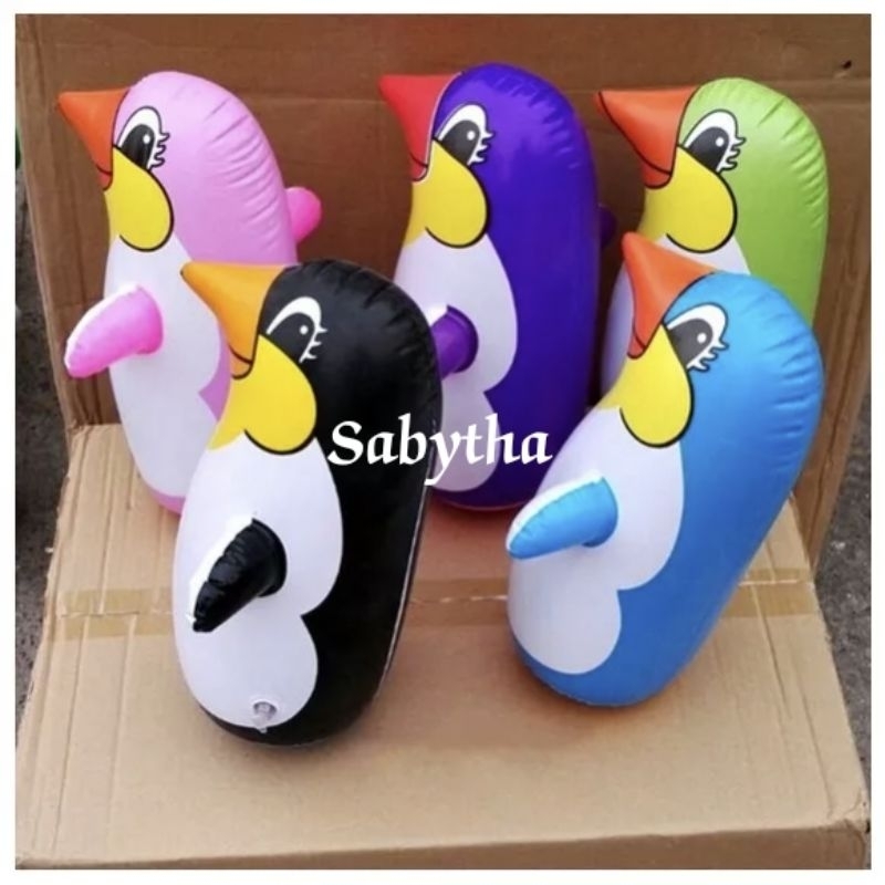 Isi 2pc Mainan Tiupan Tinju Pinguin Pasir Warna 22cm