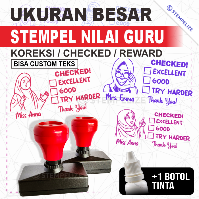 

Stempel Nilai Guru [BESAR] untuk Penilaian / Koreksi / Checked / Reward