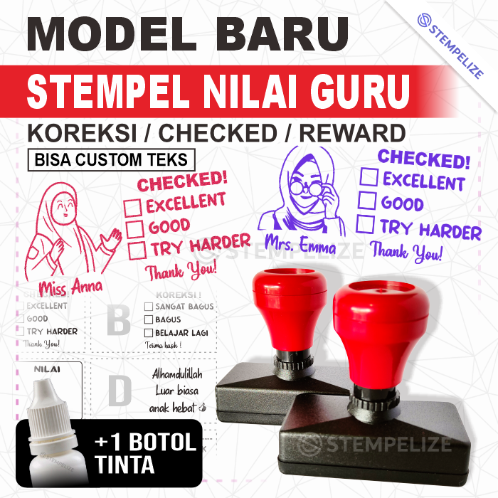 

Stempel Nilai Guru / Penilaian / Koreksi / Checked / Reward