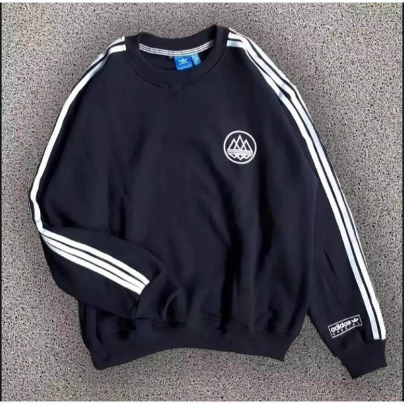 SWEATER CREWNECK UNISEX PRIA/WANITA KEKINIAN STRIPES 3 UNION SPEZIAL CREW