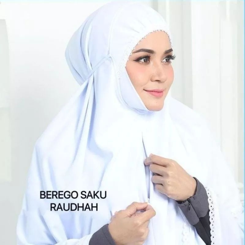 BERGO UMROH RAUDAH PUTIH BERSIH BAHAN PREMIUM TERLARIS