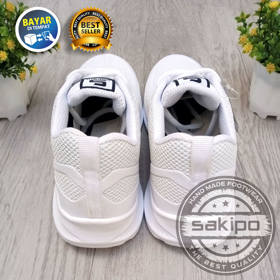 PROMO 6.6 !! SEPATU OLAHRAGA LARI PUTIH / SEPATU OLAHRAGA OUTDOOR PRIA WANITA / SEPATU LARI JOGGING / SEPATU SENAM FITNES DAN GYM PUTIH / SEPATU GERAK JALAN 17 AGUSTUS KEMERDEKAAN / SAKIPO