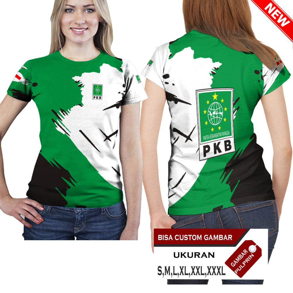 Baju Kaos Partai PKB Kebangkitan Bangsa Logo pkb Pemilu Pilpres 2024 Pakaian Printing Terbaru