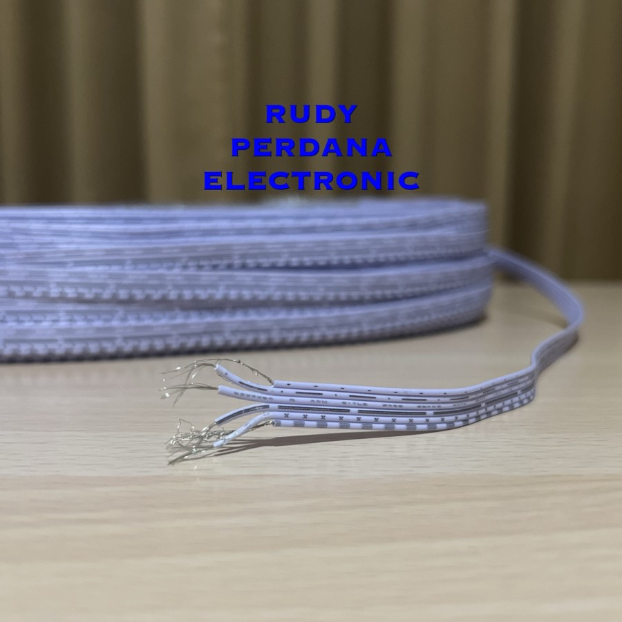 RAINBOW FLAT JUMPER CABLE KABEL PELANGI 6P 6 PIN 6W 6 WATT JALUR CLEAR FLAT