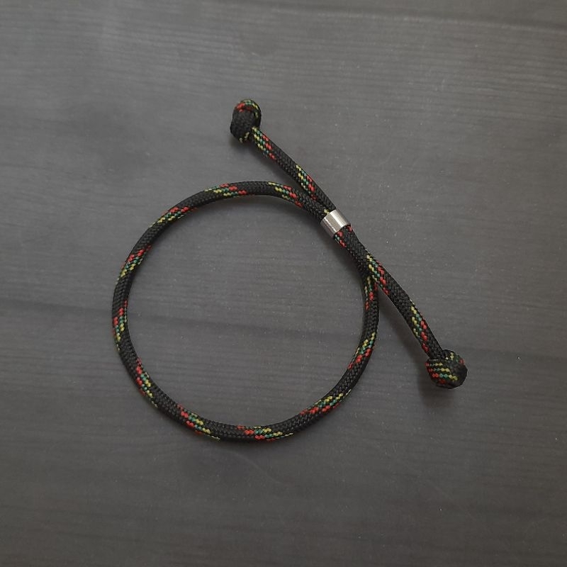 Gelang Tali Paracord 4mm 7 strand Parachute cord Gelang Pria Gelang Wanita Gelang Paracord Bracelet Simple Tali Prusik 1 layer tarik ulur