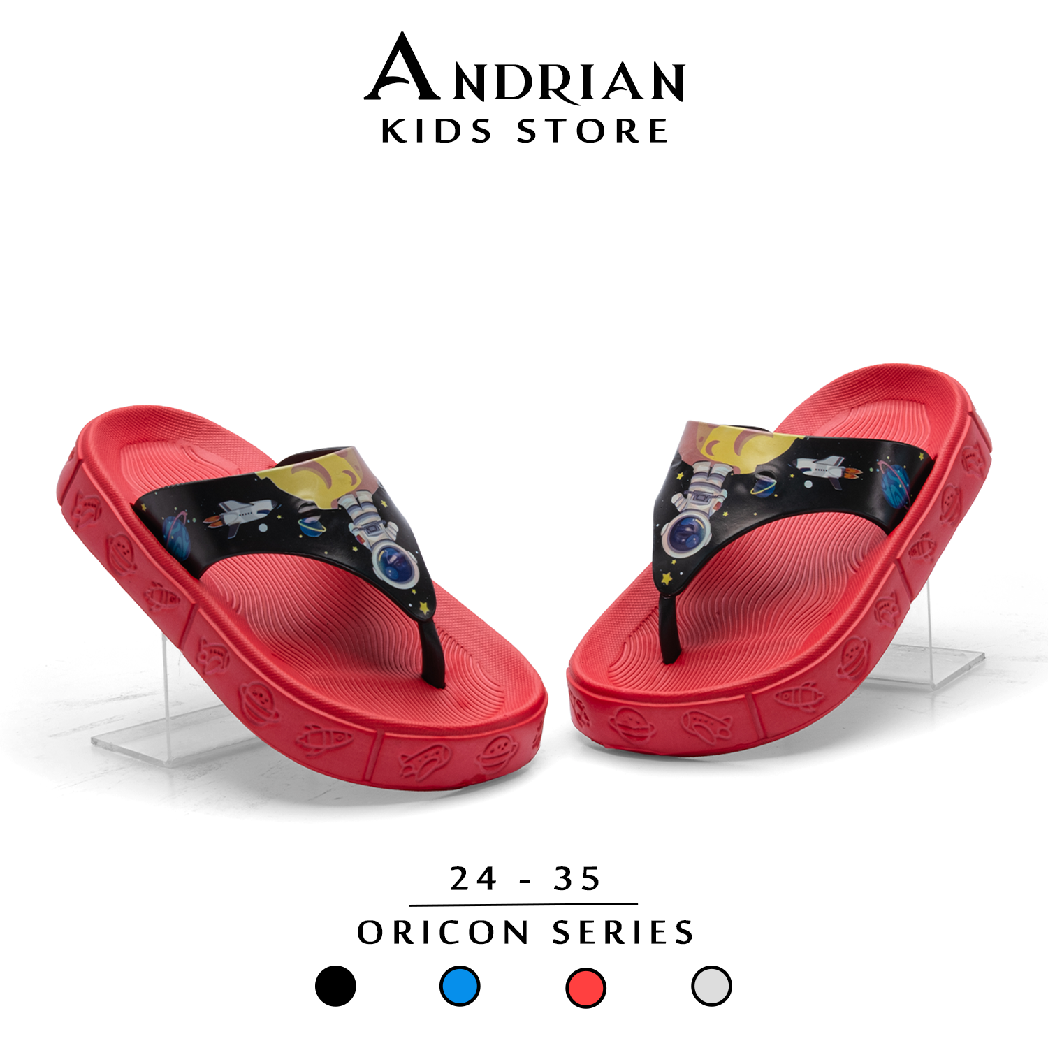 Andrian - Sandal Jepit Anak Laki-Laki Model Astronout New Oricon 2 - 8 Tahun