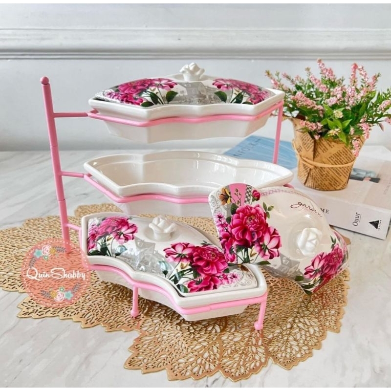 wadah cookies/candy/lauk bertingkat