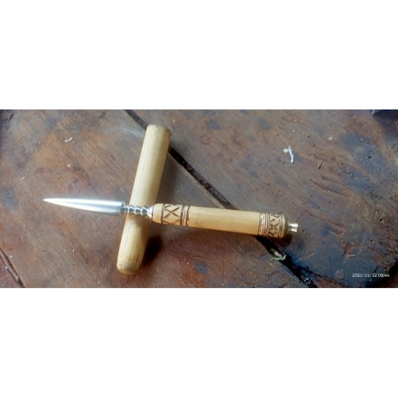 tumbak mata tumbak kecil panjang panjang keseluruhan 20cm bahan baja per keong