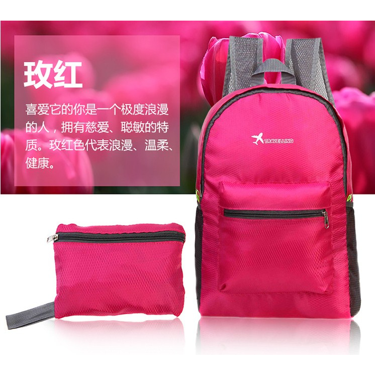 Tas Ransel Lipat Backpack Rangsel Punggung Pria Wanita (TS15) Foldable Backpack Travel Traveling Wisata