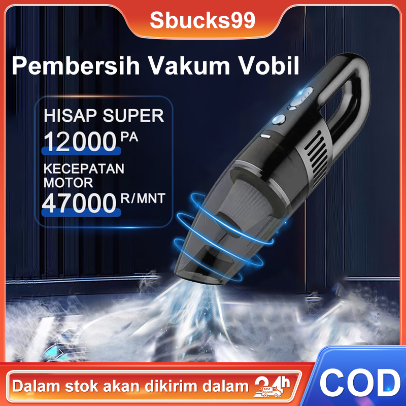 120W Pembersih Vakum Mobil 5 in 1 Pembersih Vakum Tanpa Kabel Debu Untuk Digunakan Basah Dan Kering