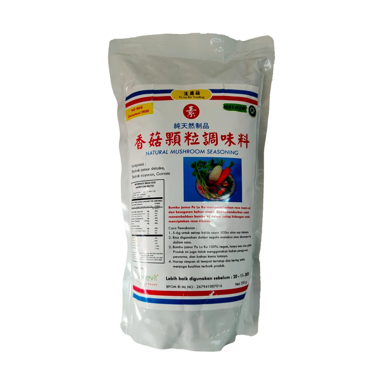 

Bumbu Kaldu Jamur Natural Mushroom Seasoning Granule / Powder