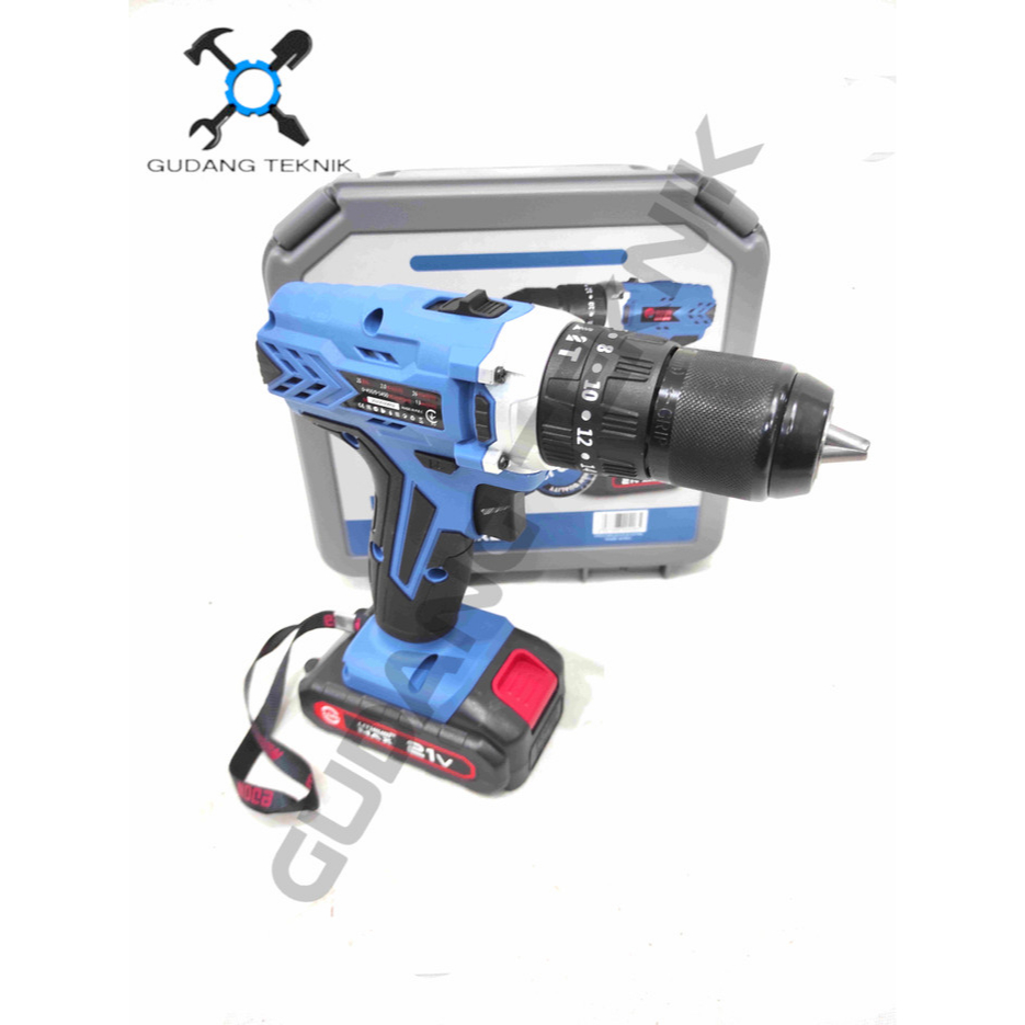 Mesin Bor Tangan Cas BATERAI 21V LV3-2110 EDON / CORDLESS Impact Drill Charger 21Volt LV3 2110 EDON