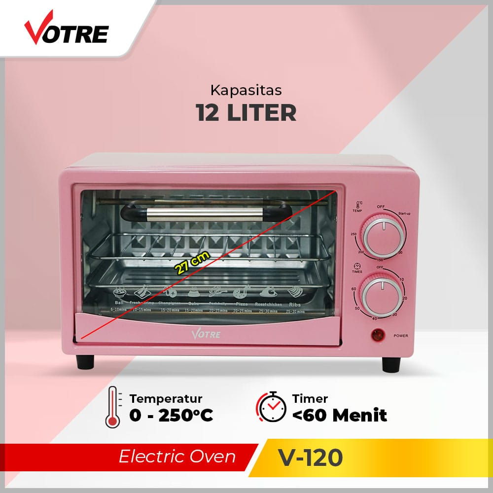 [READY] Oven Elektrik  Votre  V-120 Oven listrik kapasitas 12 liter