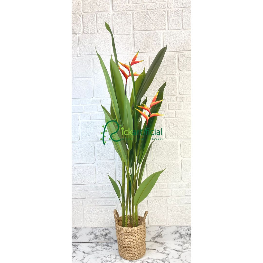 Pohon Daun Heliconia Pisangan Bunga Bird Of Paradise T165 Latex Artificial Cover Eceng Gondok Handle