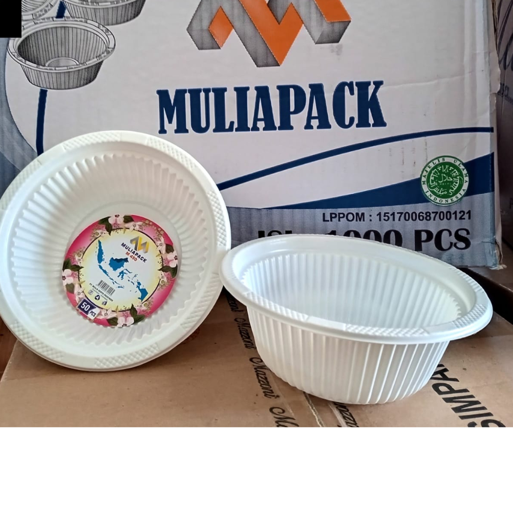 MANGKOK M 450 MULIAPACK MANGKOK PLASTIK SEKALI PAKAI PESTA