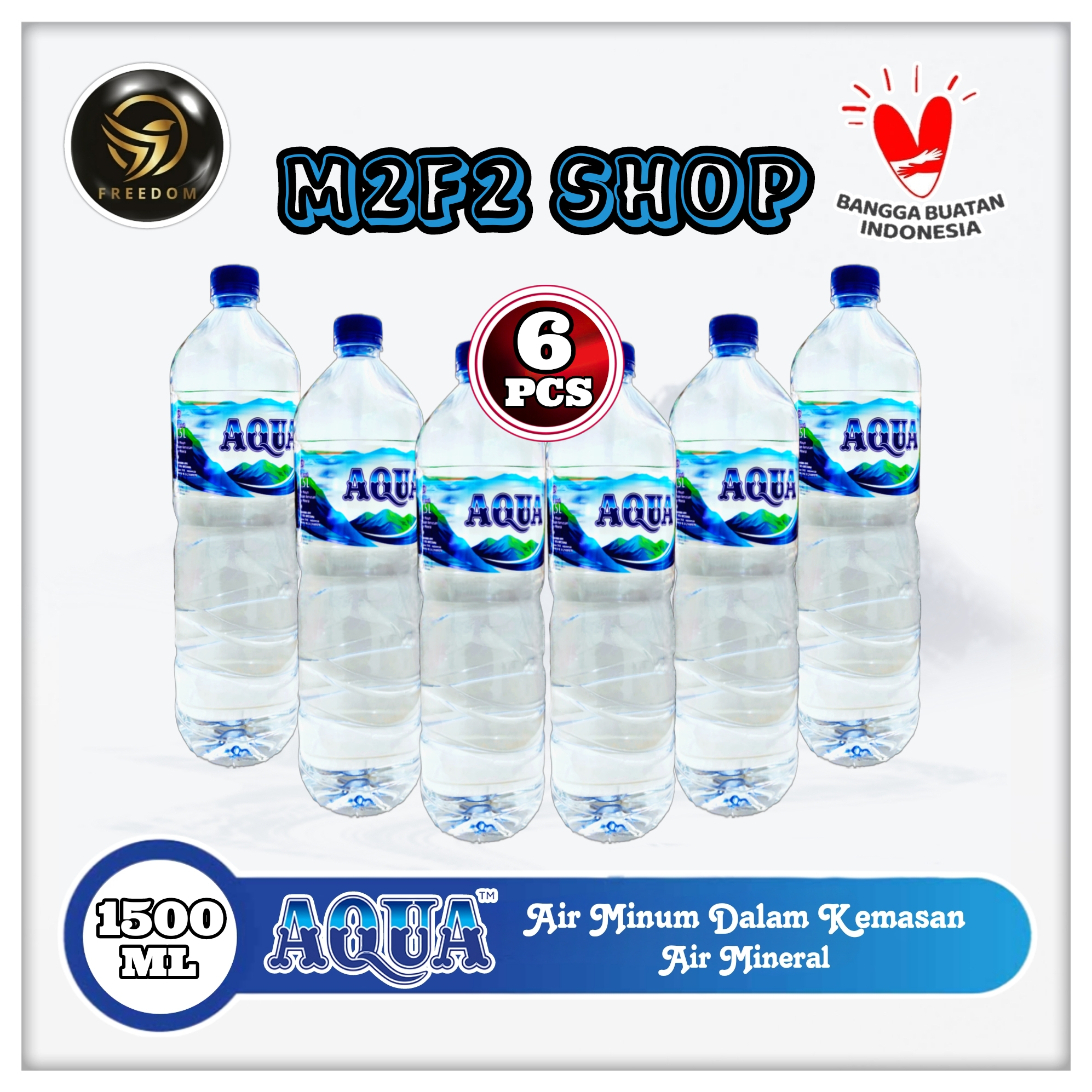 

Air Mineral Aqua Botol Besar - 1500 ml | 1,5 Ltr (Kemasan 6 Pcs)