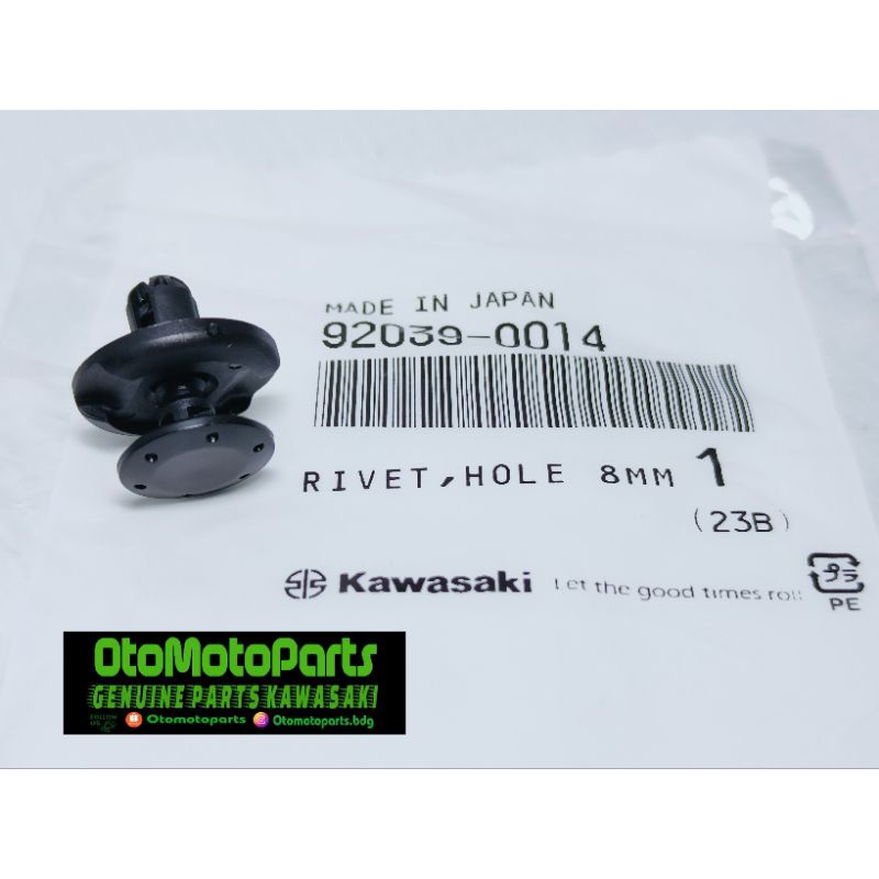 RIVET BODY NINJA 250 HOLE 8MM ORIGINAL KAWASAKI 92039-0014