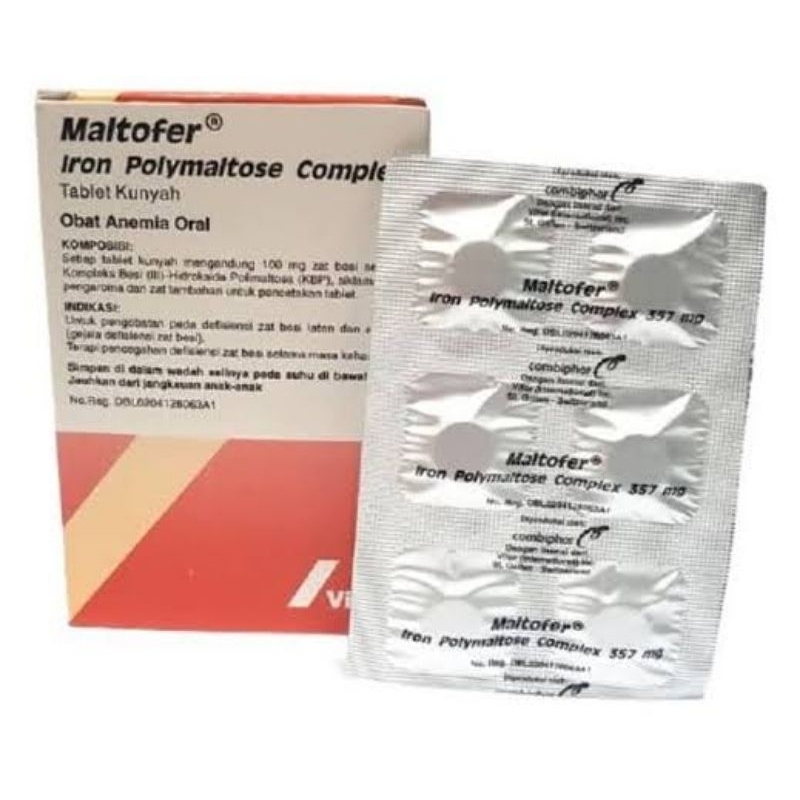 Maltofer tablet penambah darah / anemia / hamil dan menyusui harga per strip
