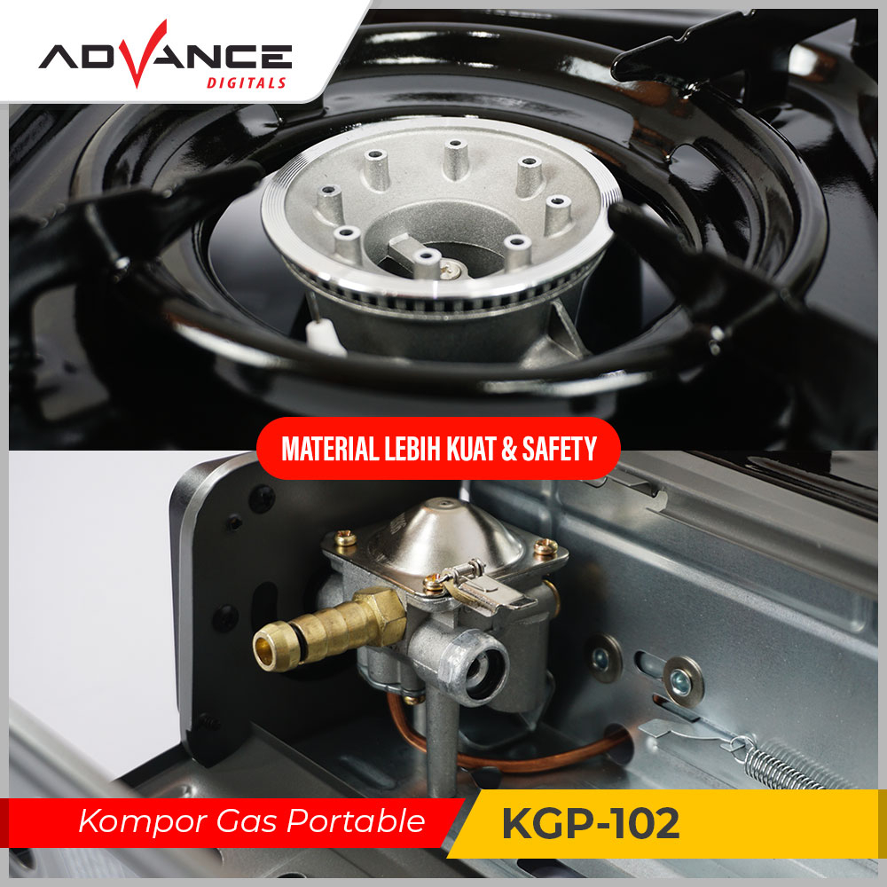 Kompor Gas Portable Advance 1 Tungku KGP-102 Bergaransi Resmi 1 Tahun