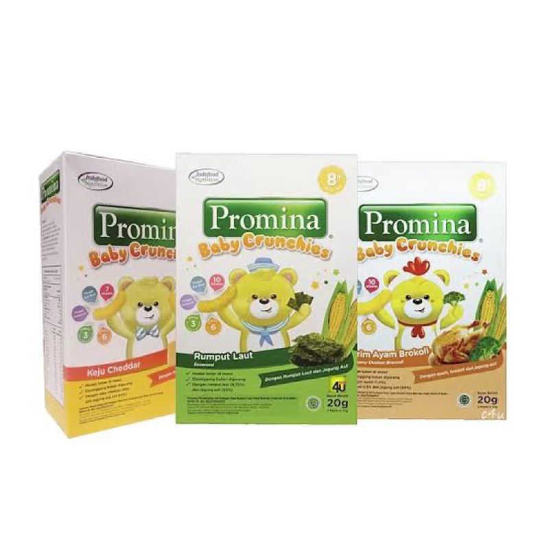 PROMINA CRUNCHIES 8+ 20gr / PROMINA SNACK KEJU / MPASI SNACK BABY CRUNCHIES