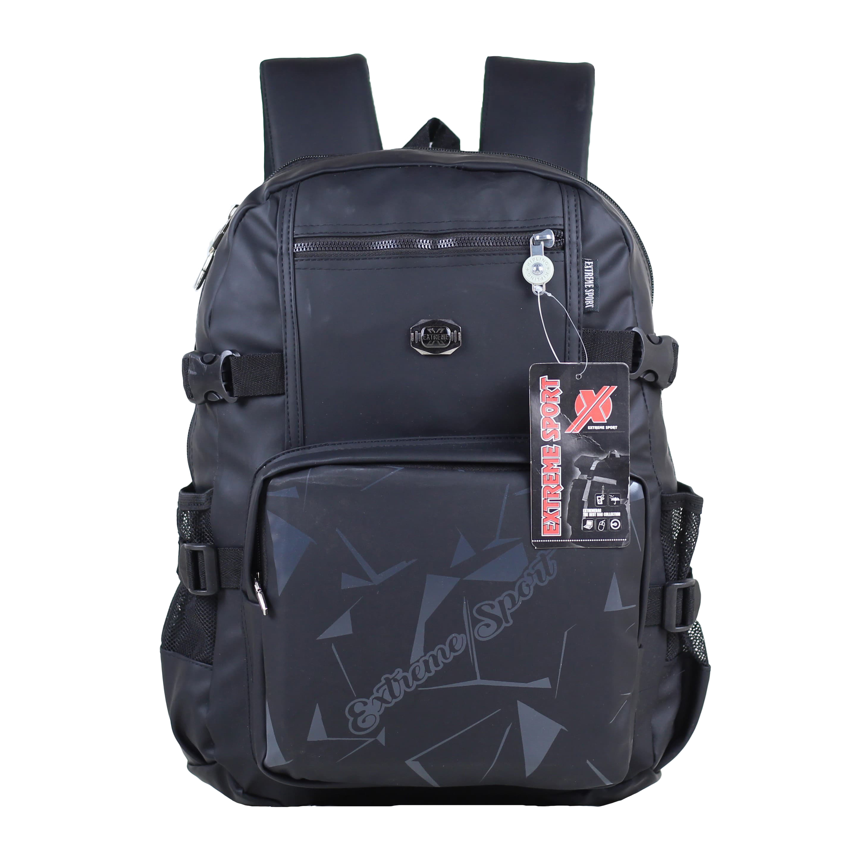 Tas Ransel Extreme Waterproof Water Resistant Tahan Air Outdoor Warna Hitam Backpack SMP SMA Kuliah Premium Bahan Import Terbaru Mat Laptop Bonus Raincover Tas Laptop In Kuat Beban Berat