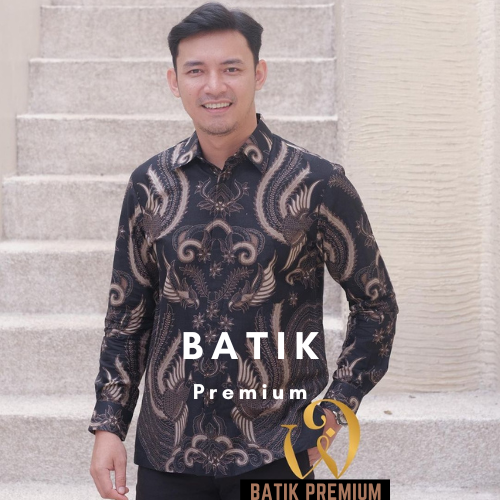 Kemeja Batik Pria Lengan Panjang M L XL XXL Seragam Batik Pria Modern Berkualitas Lengan Panjang