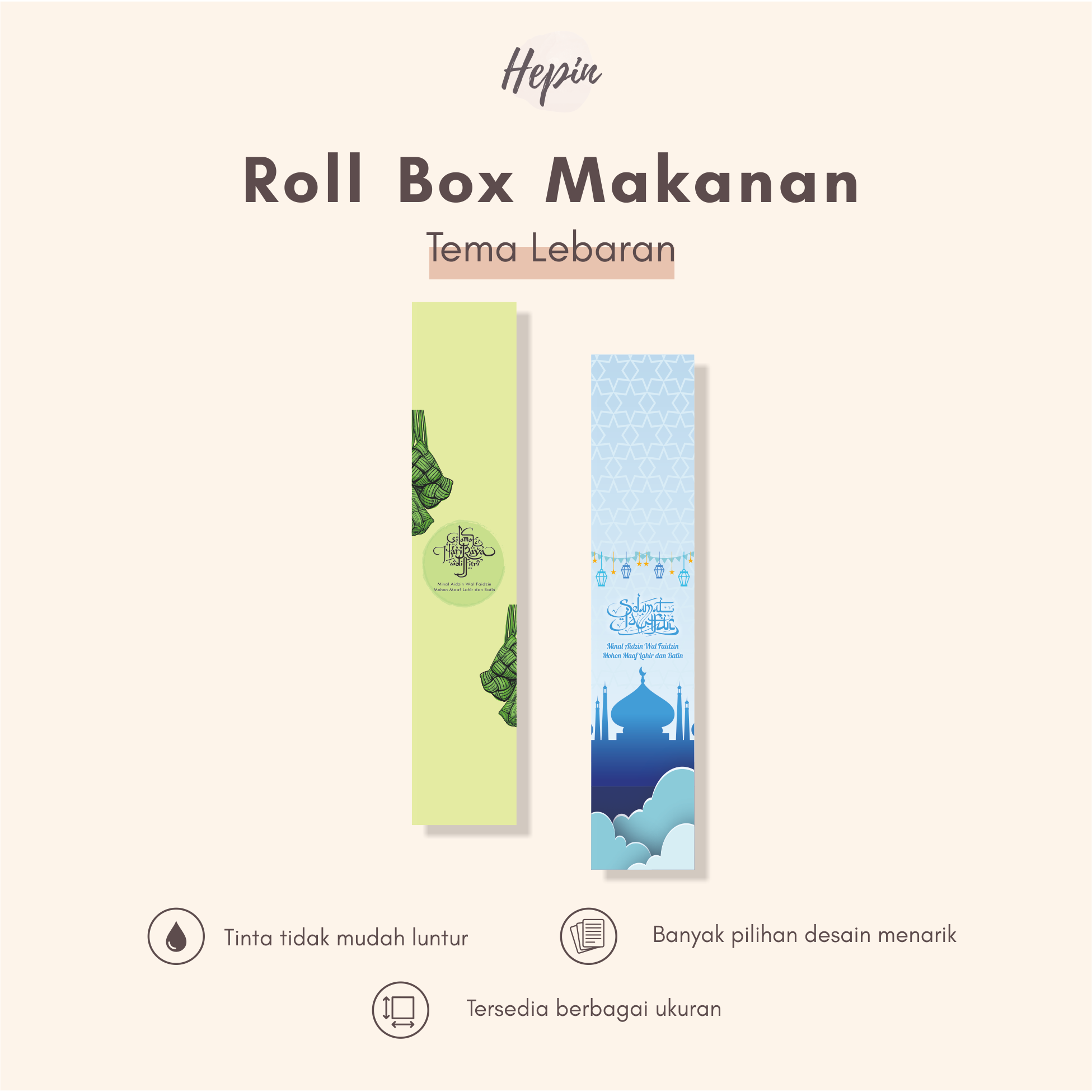 

(BESAR)Roll box makanan Edisi LEBARAN-roller toples
