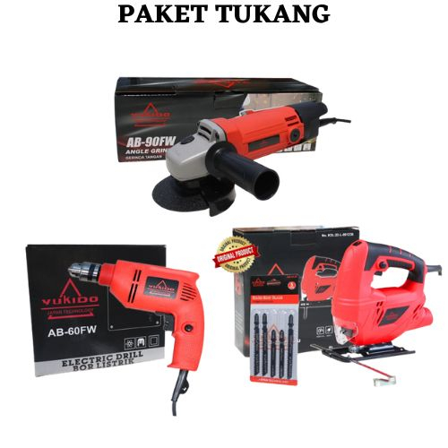 PROMO  PAKET GERGAJI DAN BOR BETON BESI TEMBOK KAYU MESIN GERINDA TANGAN 4IN + MESIN GERGAJI KAYU TR