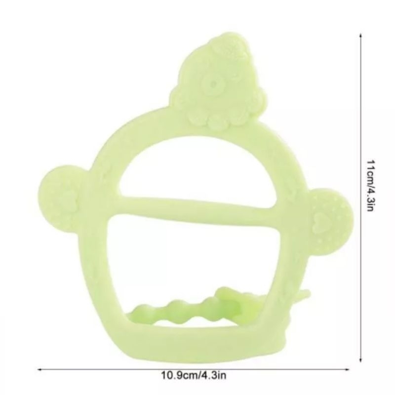 KD 1 Teether Bayi - Gigitan Bayu Bentuk Gelang Bahan Silicon BPA FREE - Silicone Thumb Teether -  Mainan Gigitan Gelang Bayi - Teether Baby Silicon