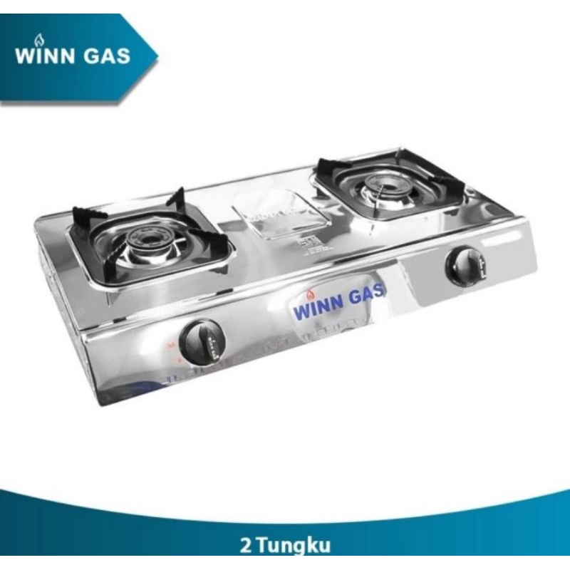 KOMPOR GAS WINN W 288 STAINLESS - KOMPOR 2 MATA WINN STAINLESS - KOMPOR GAS 2 TUNGKU STAINLESS - KOM