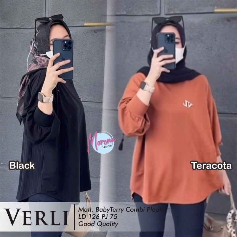 [BARU] VERLI BY MORENA ATASAN WANITA TUNIK POLOS IMPORT