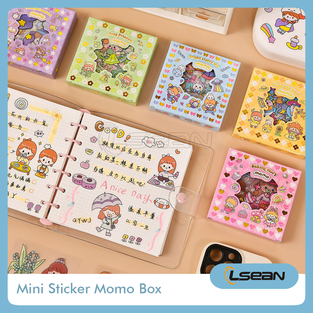 MINI Sticker Box Jurnal Dekorasi DIY Stiker Korea Deco Lucu Anti Air Aesthetic PVS Isi 100