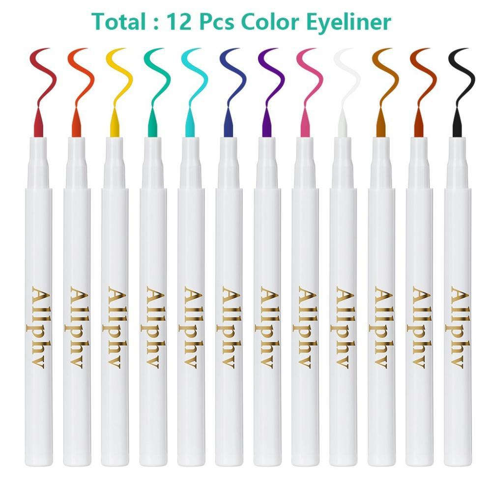 【100% Asli 】HANDAIYAN Allphv Eyeliner Waterproof Pencil Eyeliner Long Wear Matte Eye Liner Makeup Cosmetics Beauty Colorful Liner Makeup Warm