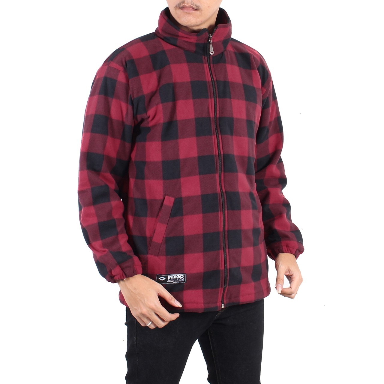 JAKET HARRINGTON POLAR 02 - JAKET PLAID SHIRT - JAKET TARTAN PRIA - JAKET KOTAK KOTAK - JAKET DAKRON