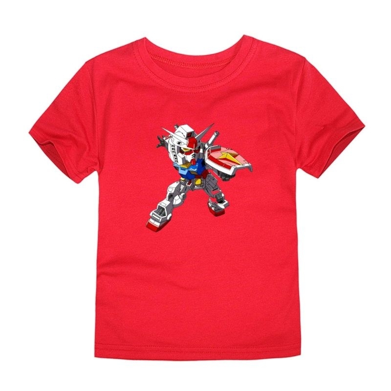 Kaos Anak Laki Gundam Baju Oblong Anak Atasan Anak Kaos Lengan Pendek 2-16Th Cod