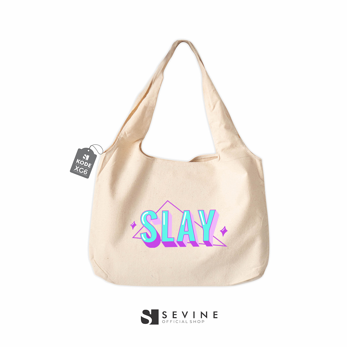 Sevine Tote Bag Kanvas Bonnie Tas Aesthetic Wanita Kuliah Retro Fashion Laptop Sekolah Totebag Vintage Series - XG