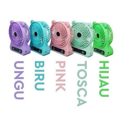 Rechargeable Handy Fan Kipas Angin Mini Portable 3 Speed Mode USB [MF]