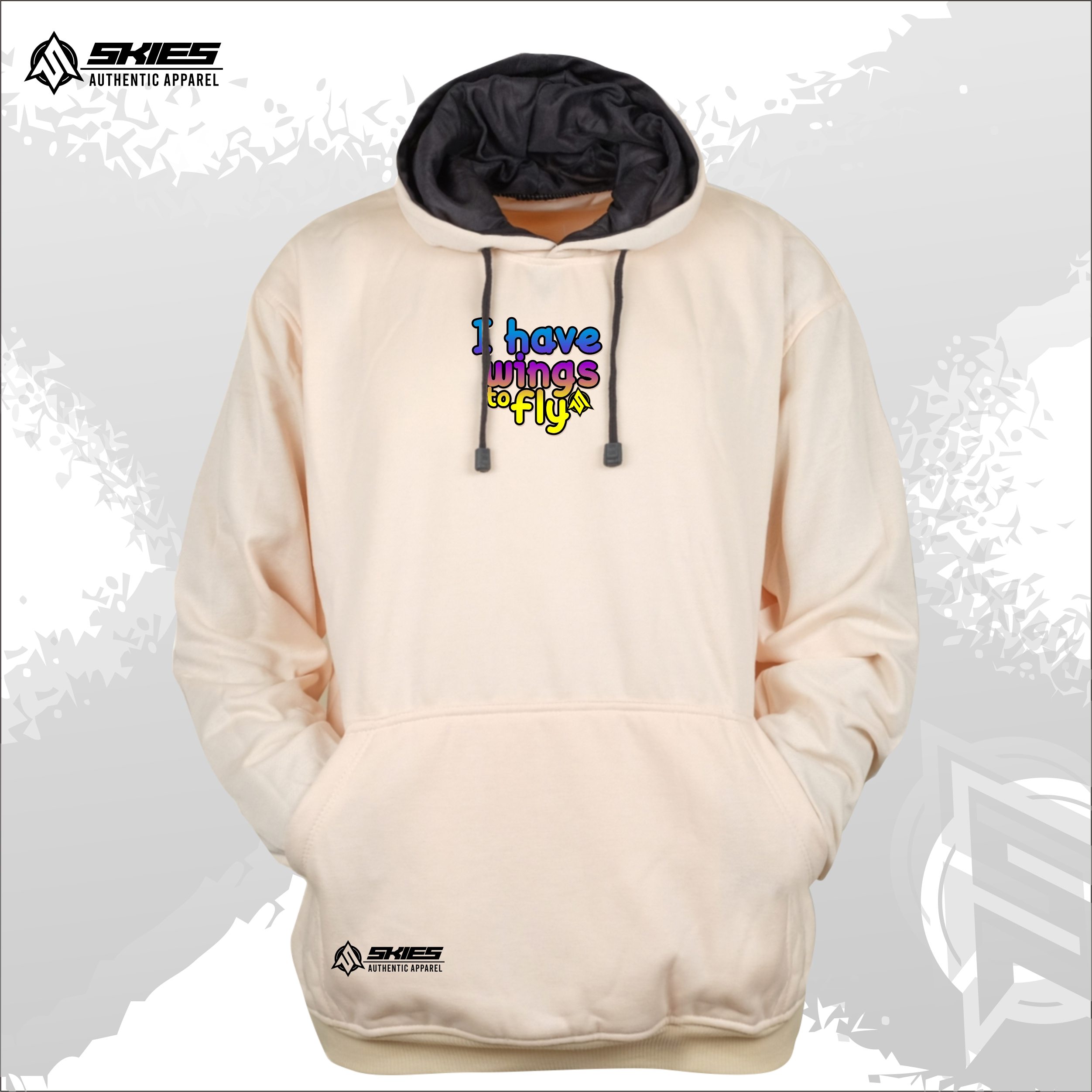 Sweater Hoodie Premium Pria Distro Hodie Cream Skies Sablon Warna I Have Wings To Fly Tebal Size M L XL XXL Hudie Laki Hight Quality Local Brand Sweater Wanita Oversize Jumbo Murah Hoodies Cowok Korean Style Remaja Hoddie Cowok Aesthetic