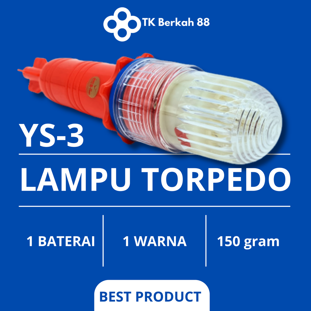 Lampu Torpedo / Lampu Klip Jaring YS-3 untuk Fishing 1 Warna