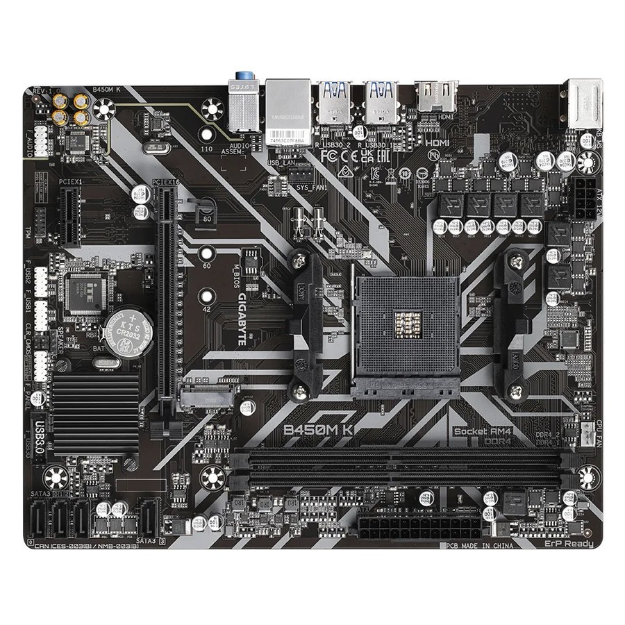 Motherboard GIGABYTE B450M-K (Socket AMD AM4, DDR4)