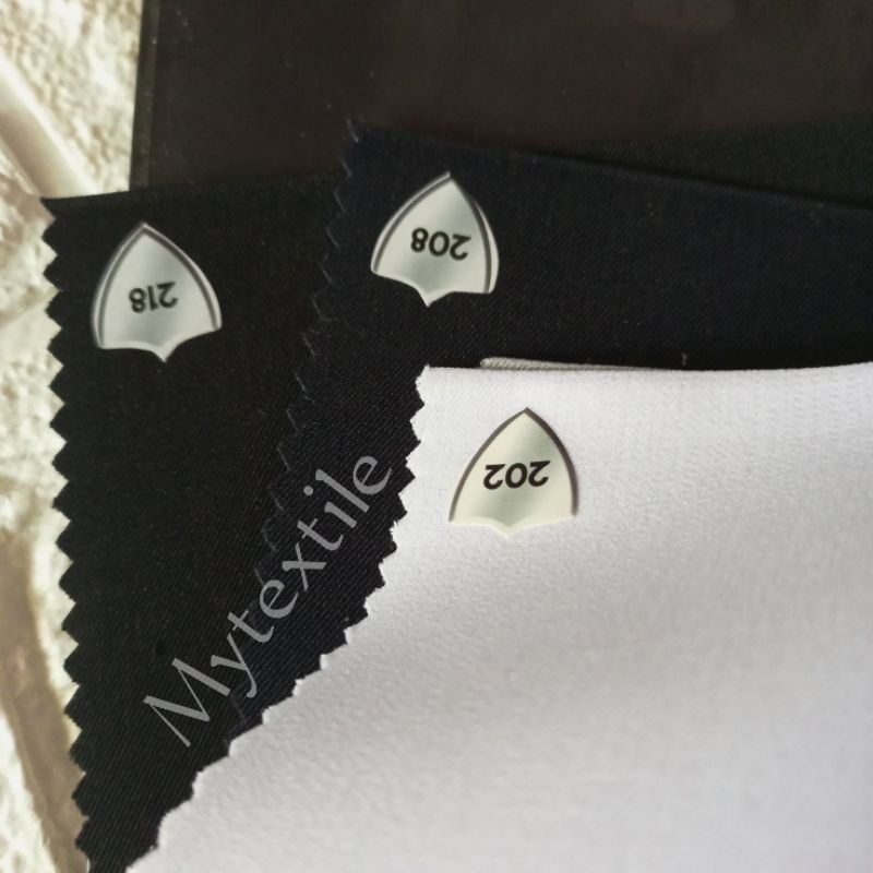 kain seragam kantor hitam biru putih zhivagho newfeel